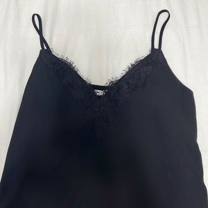 Black spaghetti strap